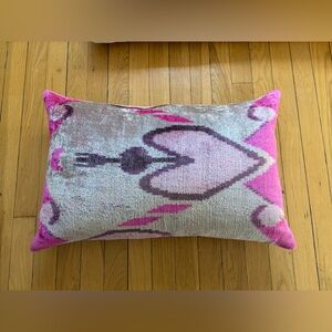 Artisan Pink and Purple Heart 24” x  16”Accent Pillow